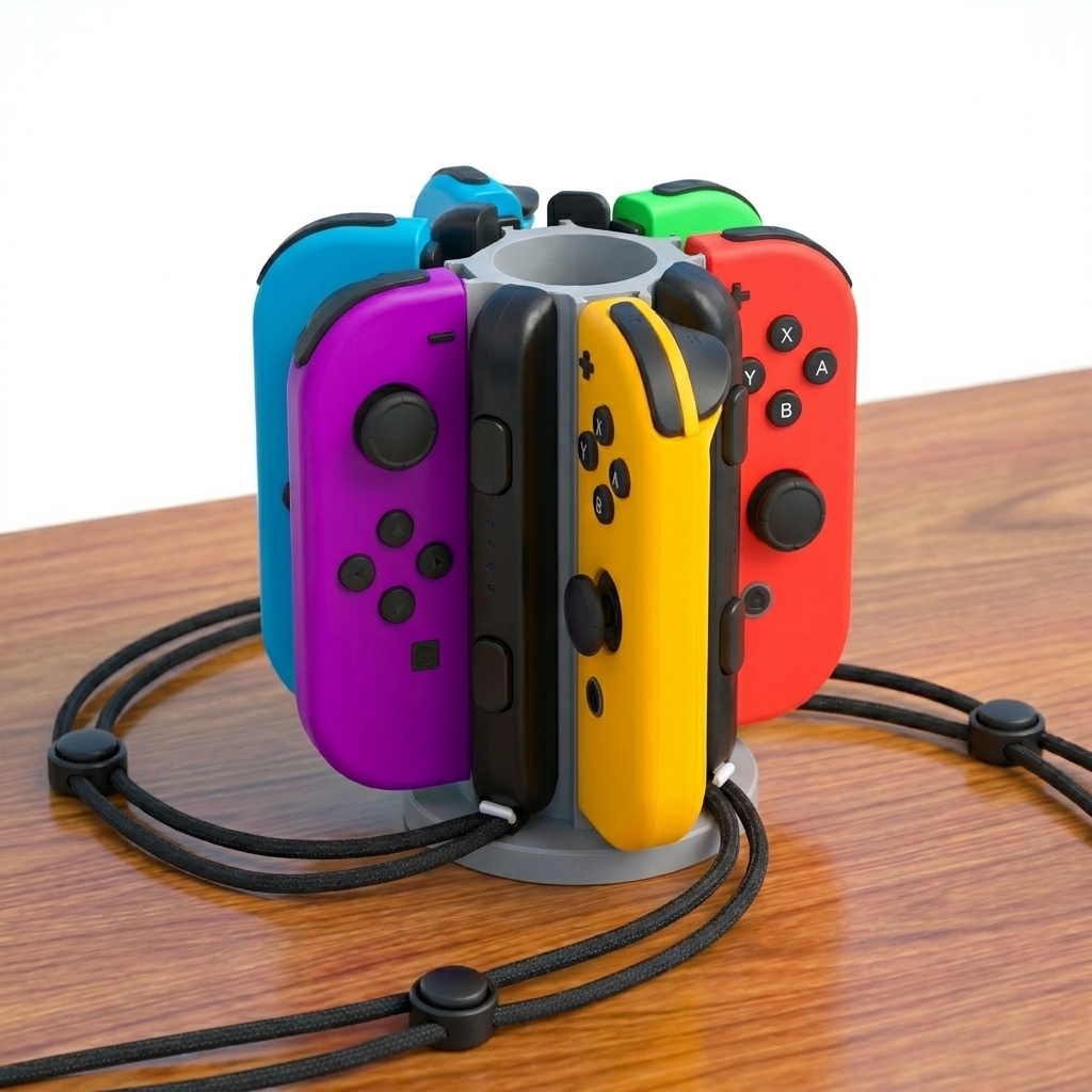 Joy-Con Holder for 4 Controllers Nintendo Switch | Space-Saving Vertical Organizer Stand - Image 4