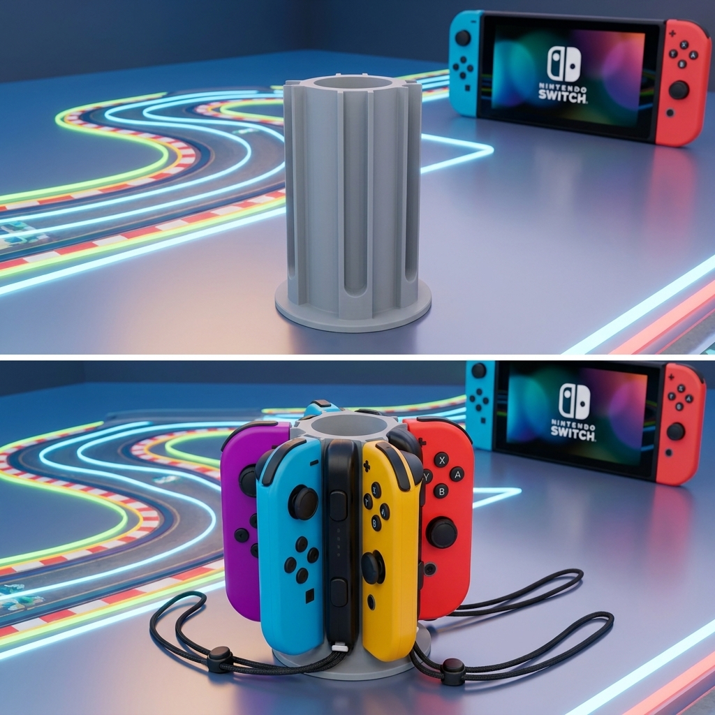 Joy-Con Holder for 4 Controllers Nintendo Switch | Space-Saving Vertical Organizer Stand - Image 3