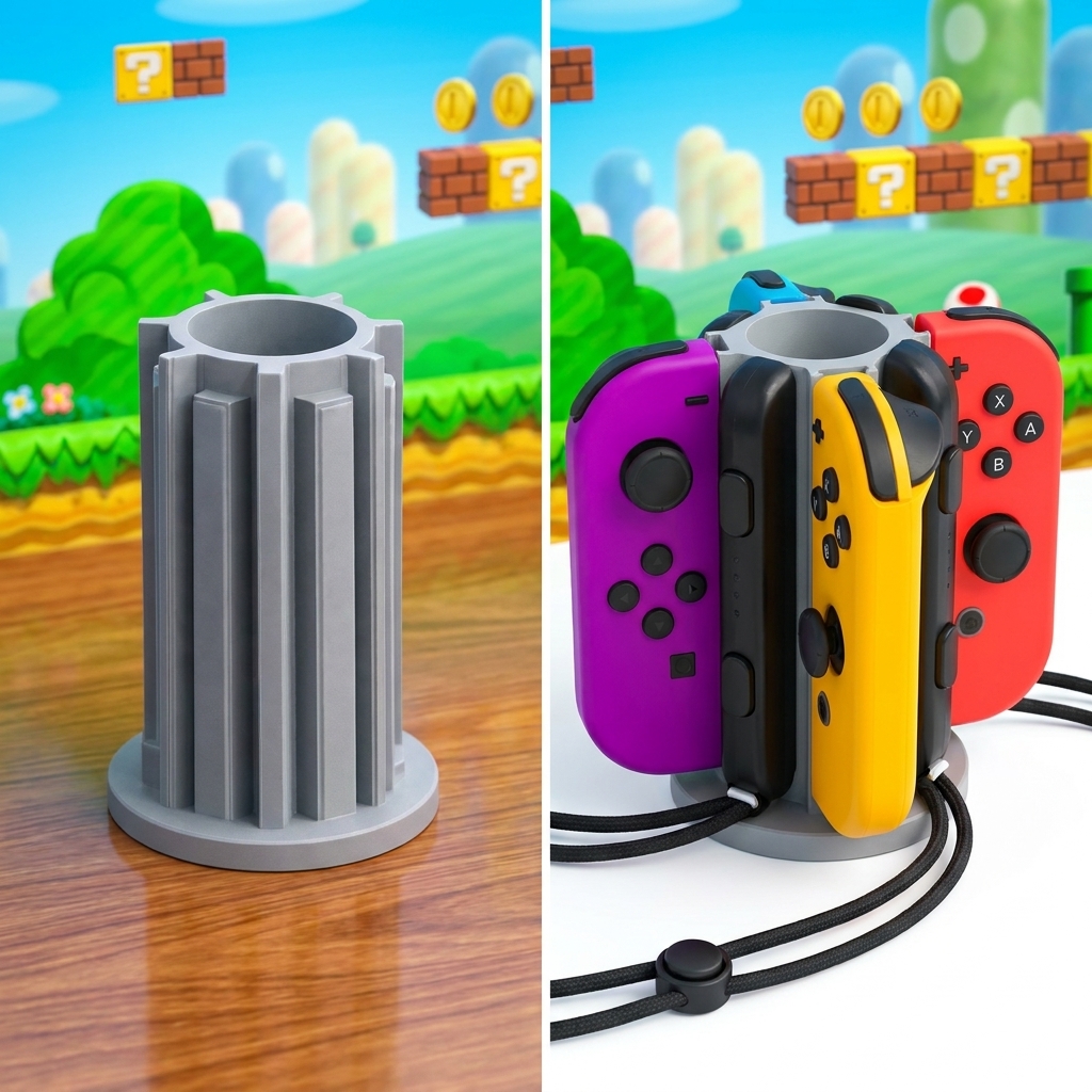 Joy-Con Holder for 4 Controllers Nintendo Switch | Space-Saving Vertical Organizer Stand - Image 2