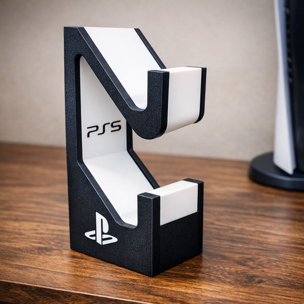 PS5 DualSense Controller Stand | Vertical Desk Organizer for 2 Controllers