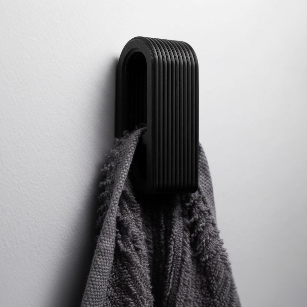 Minimalist Wall Holder for Hand Towel and Dish Cloth | Kitchen Bathroom Organizer 2 Pack - Image 6