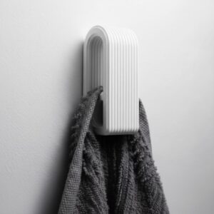Minimalist Wall Holder for Hand Towel and Dish Cloth | Kitchen Bathroom Organizer 2 Pack