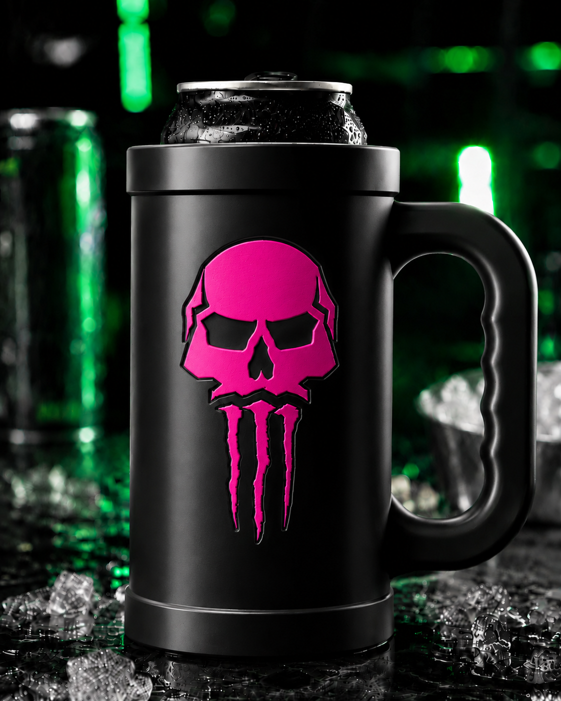 Skull Can Holder with Handle – Fits 15 oz Killer Brew Energy Coffee Cans – Can Cooler - Image 2