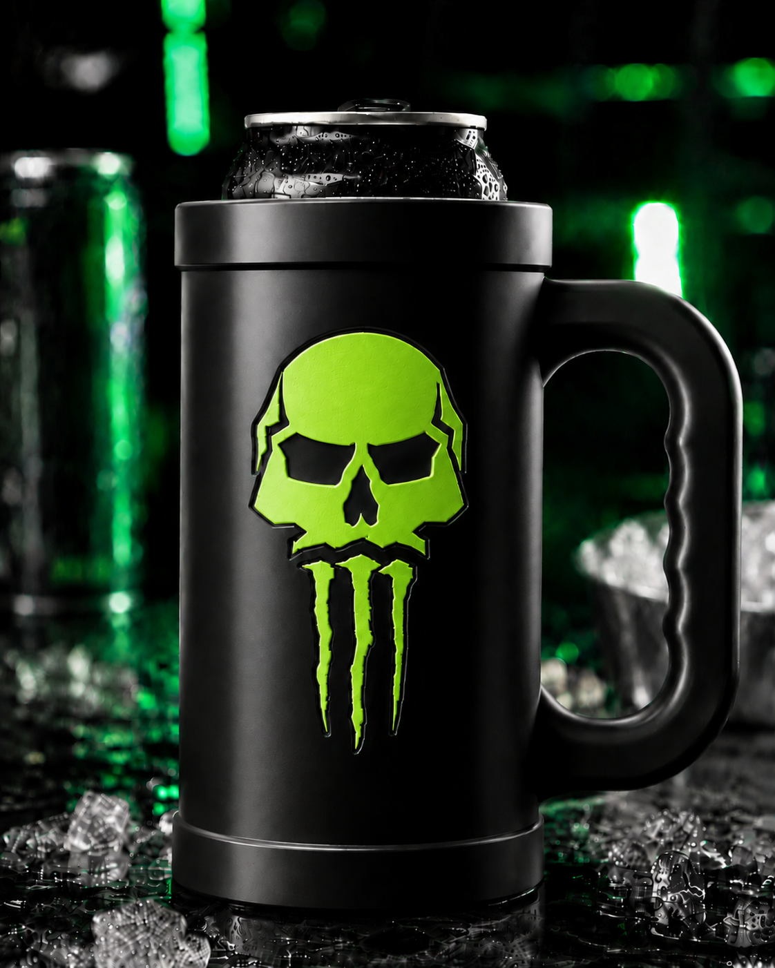 Skull Can Holder with Handle – Fits 15 oz Killer Brew Energy Coffee Cans – Can Cooler - Image 6