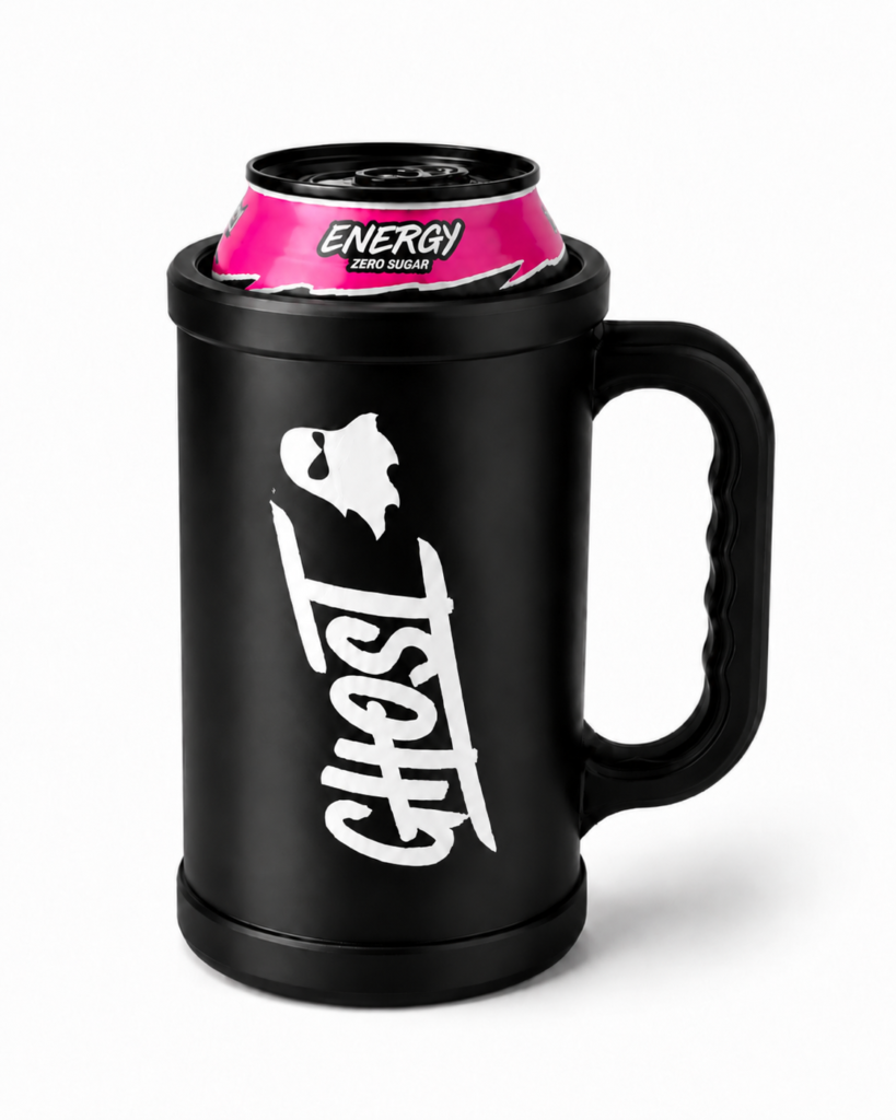 Ghost-Inspired 16 oz Energy Can Holder with Handle – Perfect Fit – Multiple Colors
