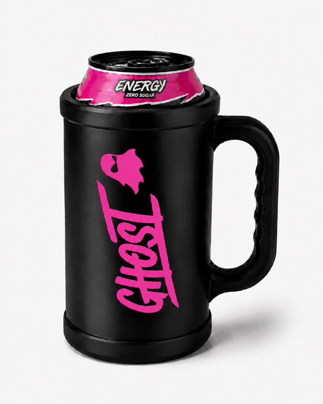 Ghost-Inspired 16 oz Energy Can Holder with Handle – Perfect Fit – Multiple Colors - Image 3