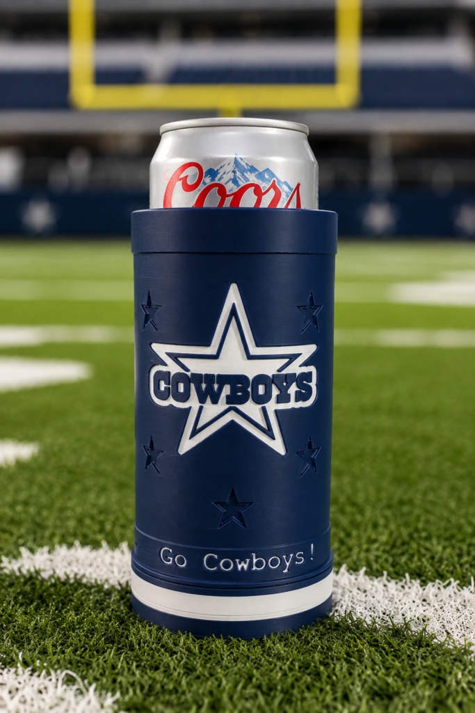 Dallas Cawboys Football-Inspired Can Holder – Beer & Energy Drink Can Cooler, Multiple Sizes