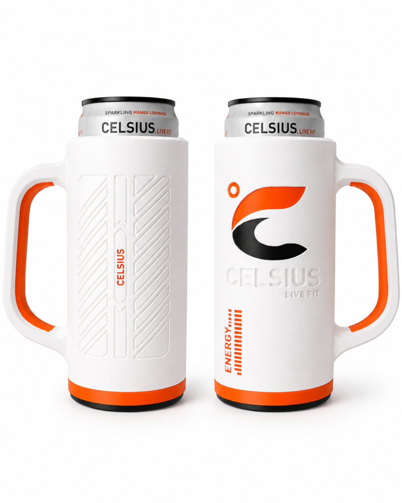 Slim Energy Drink Can Holder with Handle – 12 oz / 355 mL Can Cooler, Assorted Colors