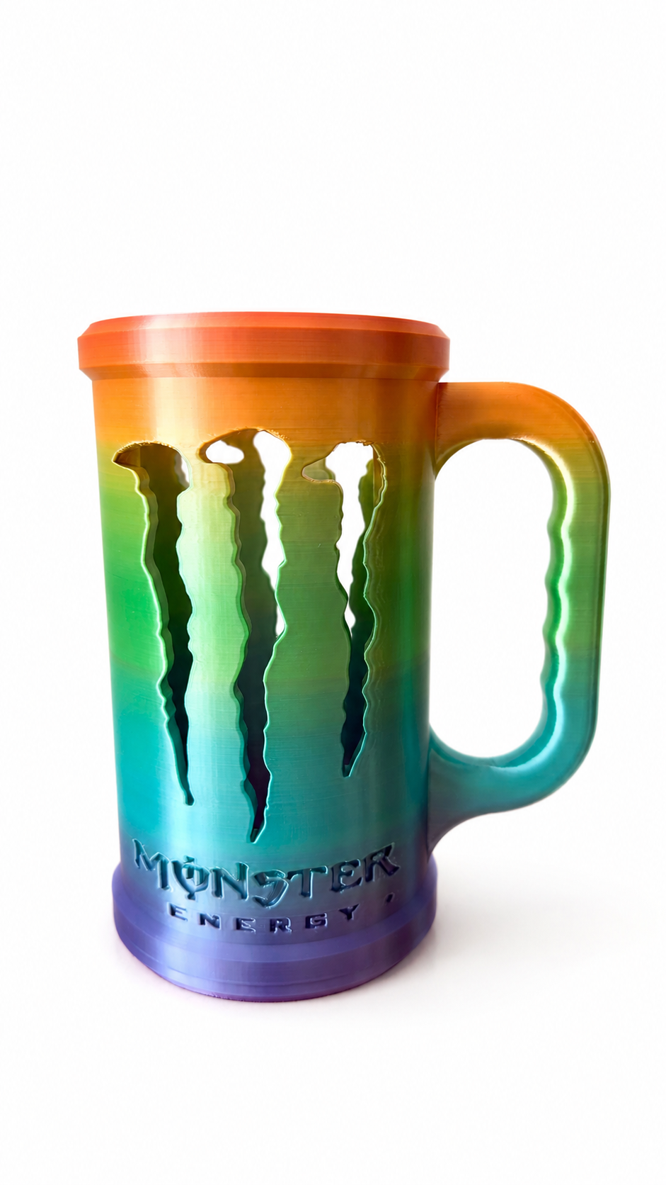 Limited Edition Rainbow-Style Custom Can Holder with Handle – Secure Fit for 16 oz (473 mL) Energy Drink Cans - Image 2