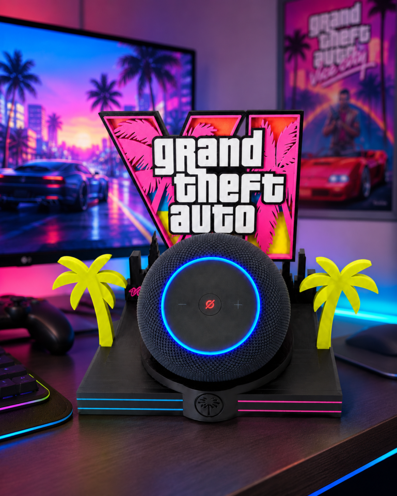 Premium GTA6 game-Inspired Alexa Echo Dot Stand | Gamer Decor