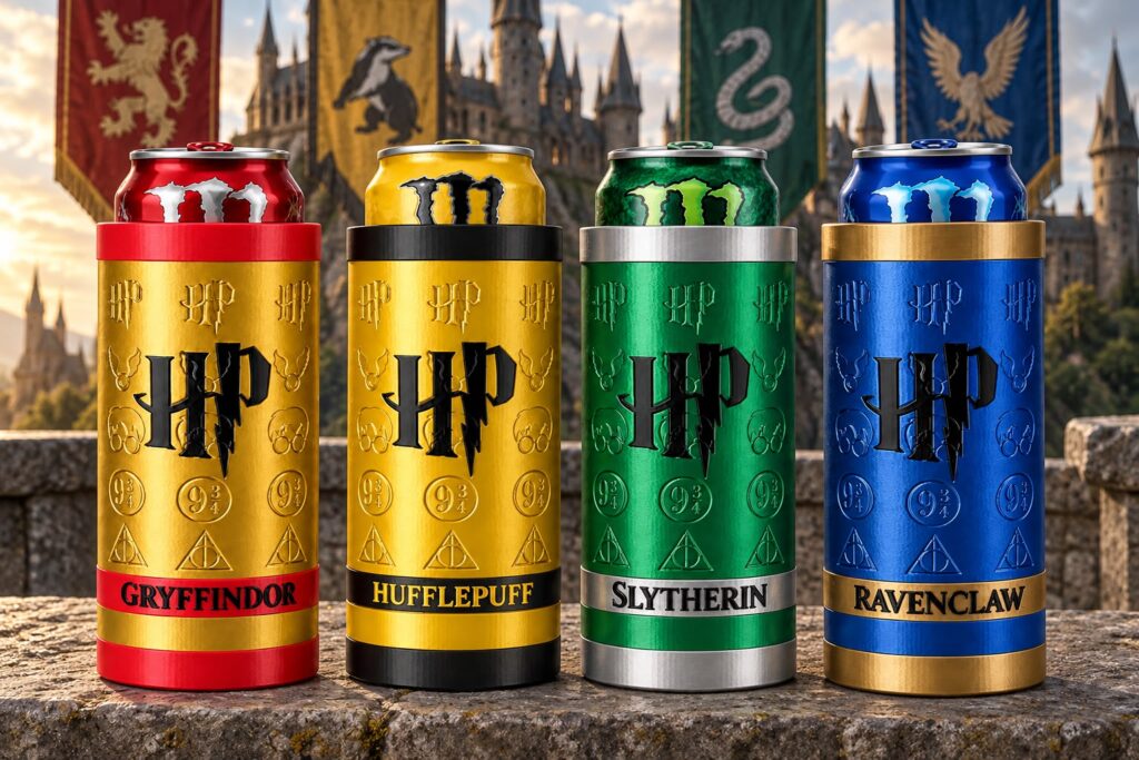 Hogwarts Magic Academy House Can Holder for 16 oz Energy Cans